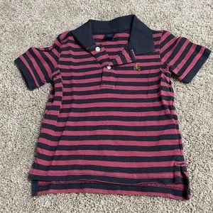 Red (lighter maroon) and Blue Baby Gap Polo style shirt size 2T